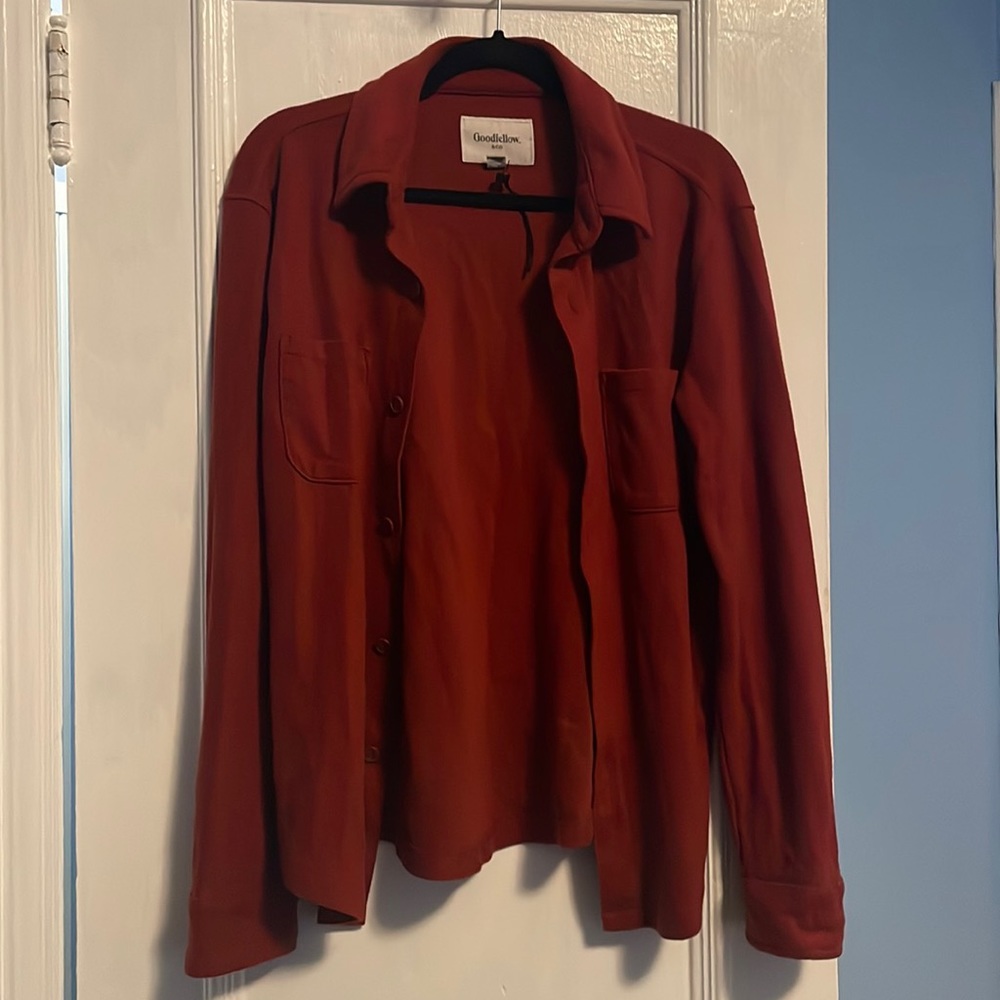 Red buttondown
